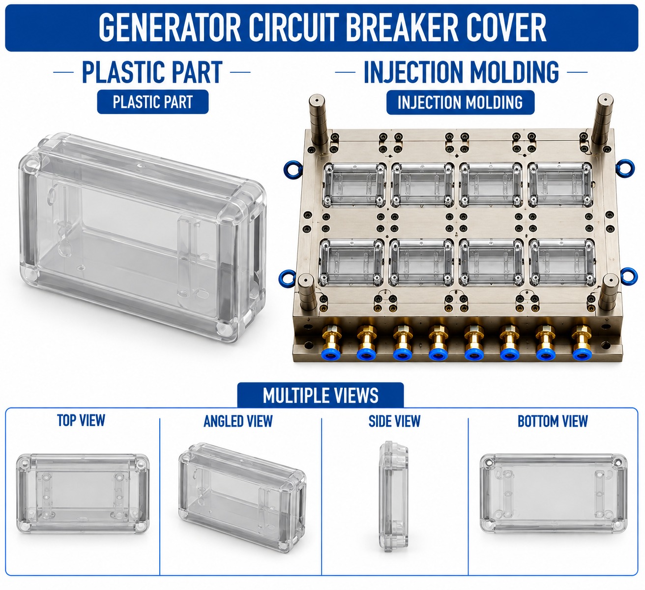 Generator Plastic Circuit Breaker Cover Mould and Moulding Service